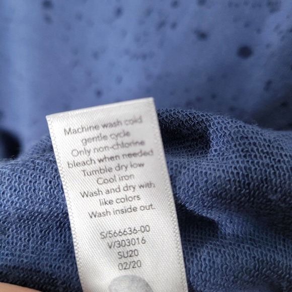 Athleta Studio To Street Splatter Sweatshirt Size XXS blue Lyocell top Lounge - Picture 6 of 8